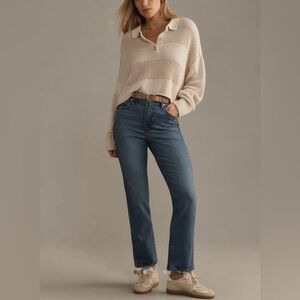 Good American Good Straight Blue Straight Leg Jeans